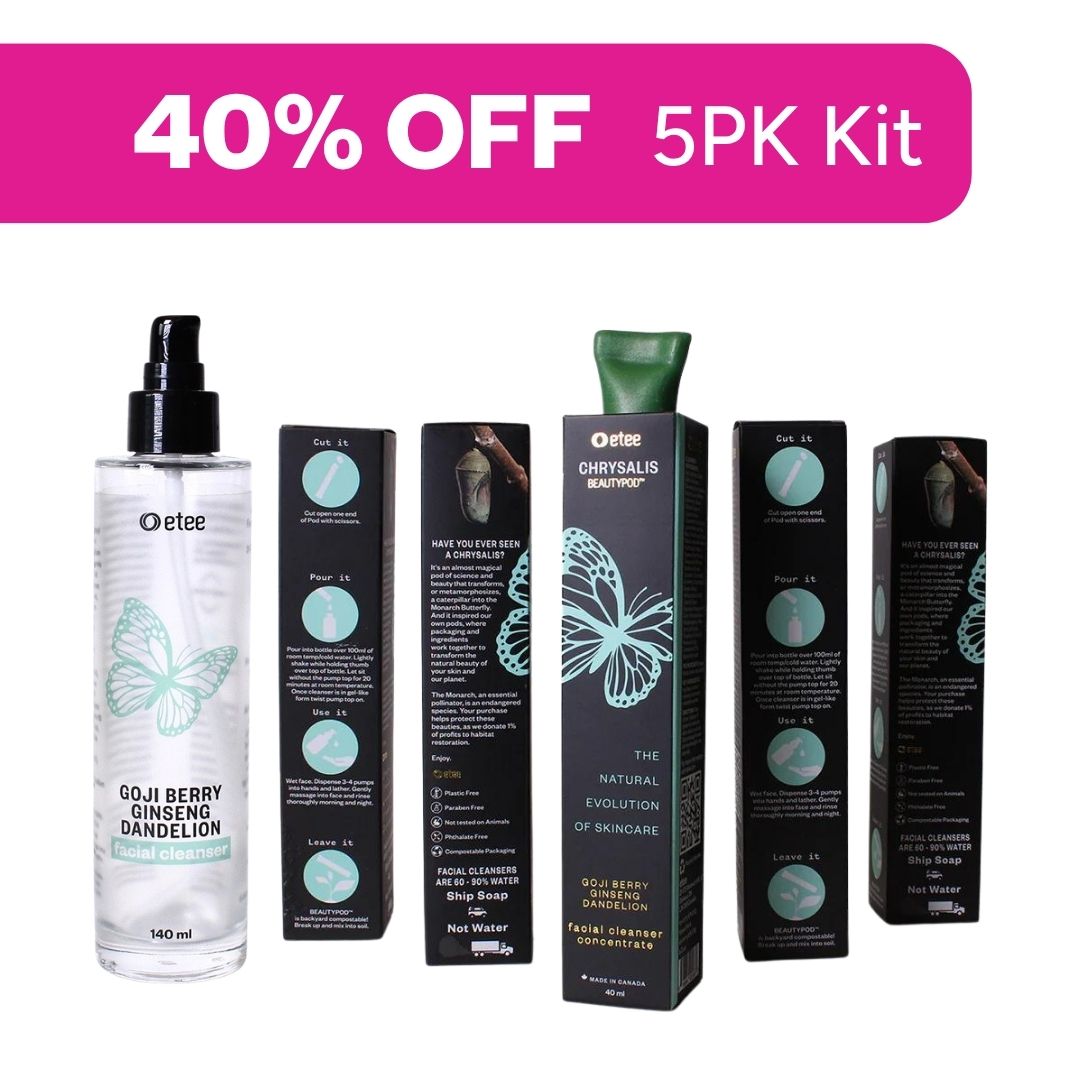 Gentle Facial cleanser with Ceramides, Goji Berry and Ginseng - Super concentrated, low emissions, zero plastic