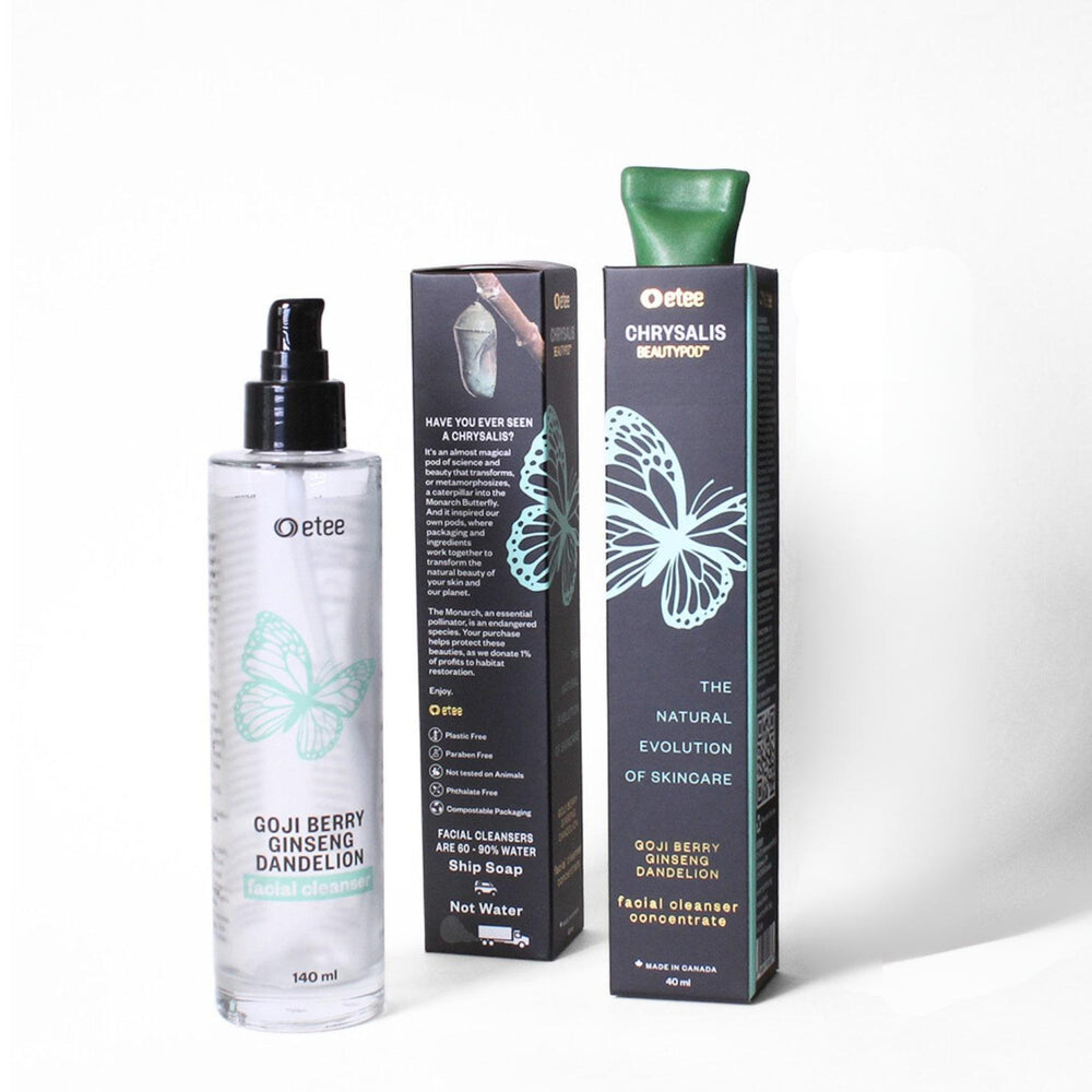 Gentle Facial cleanser with Ceramides, Goji Berry and Ginseng - Super concentrated, low emissions, zero plastic