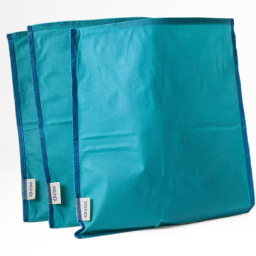Set of three small blue etee sustainable food bags