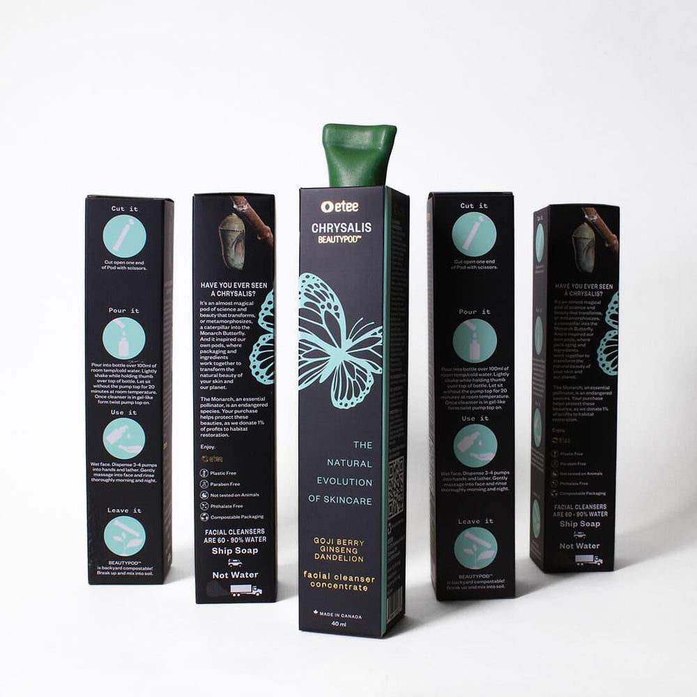 Gentle Facial cleanser with Ceramides, Goji Berry and Ginseng - Super concentrated, low emissions, zero plastic