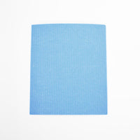 A single etee blue cellulose cloth with a white background