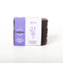 Lavender body soap bar with cardboard label