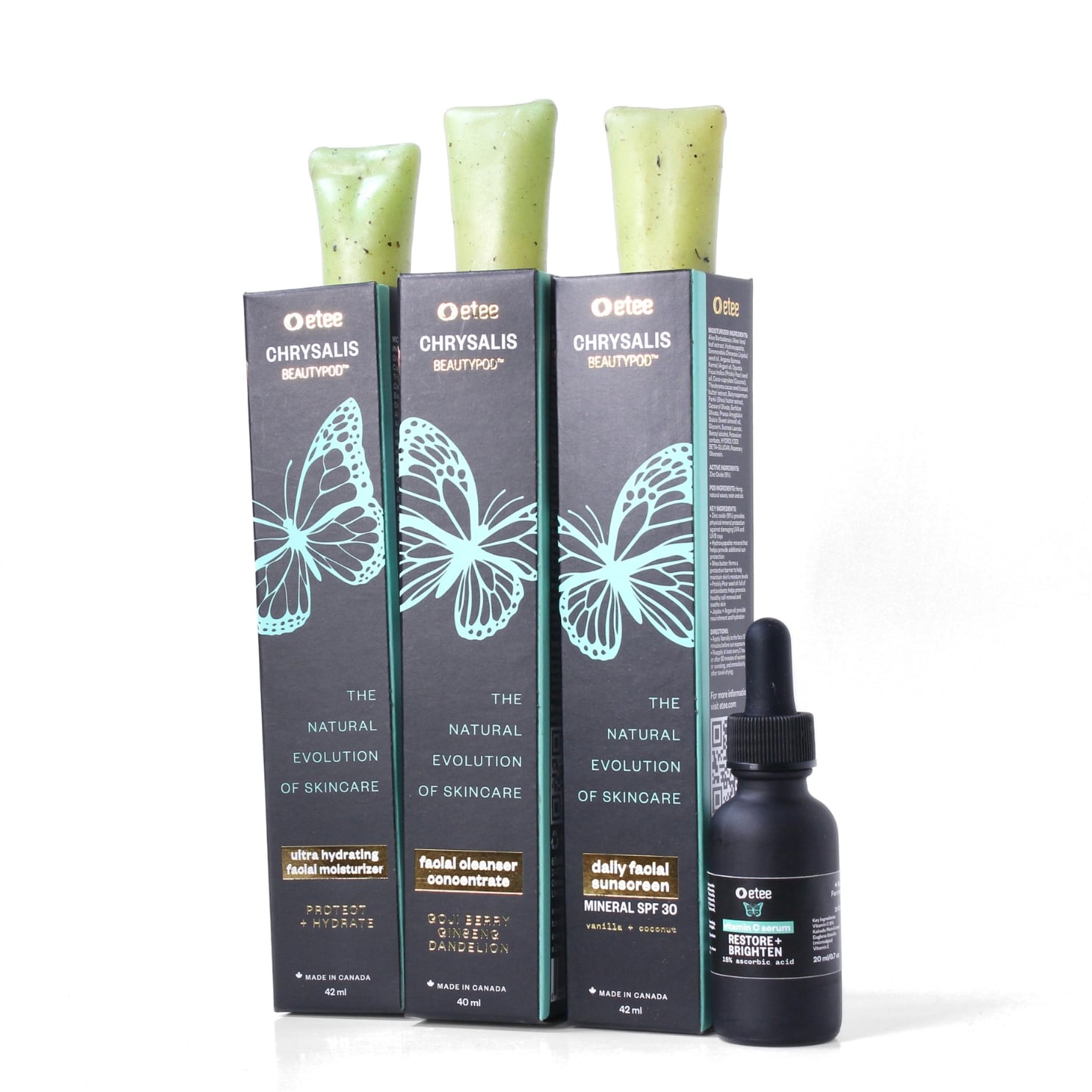 Beauty Refill Bundle - Vitamin C Serum, Facial cleanser, Moisturizer, SPF30 Sunscreen