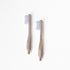 Two bamboo toothbrush heads 