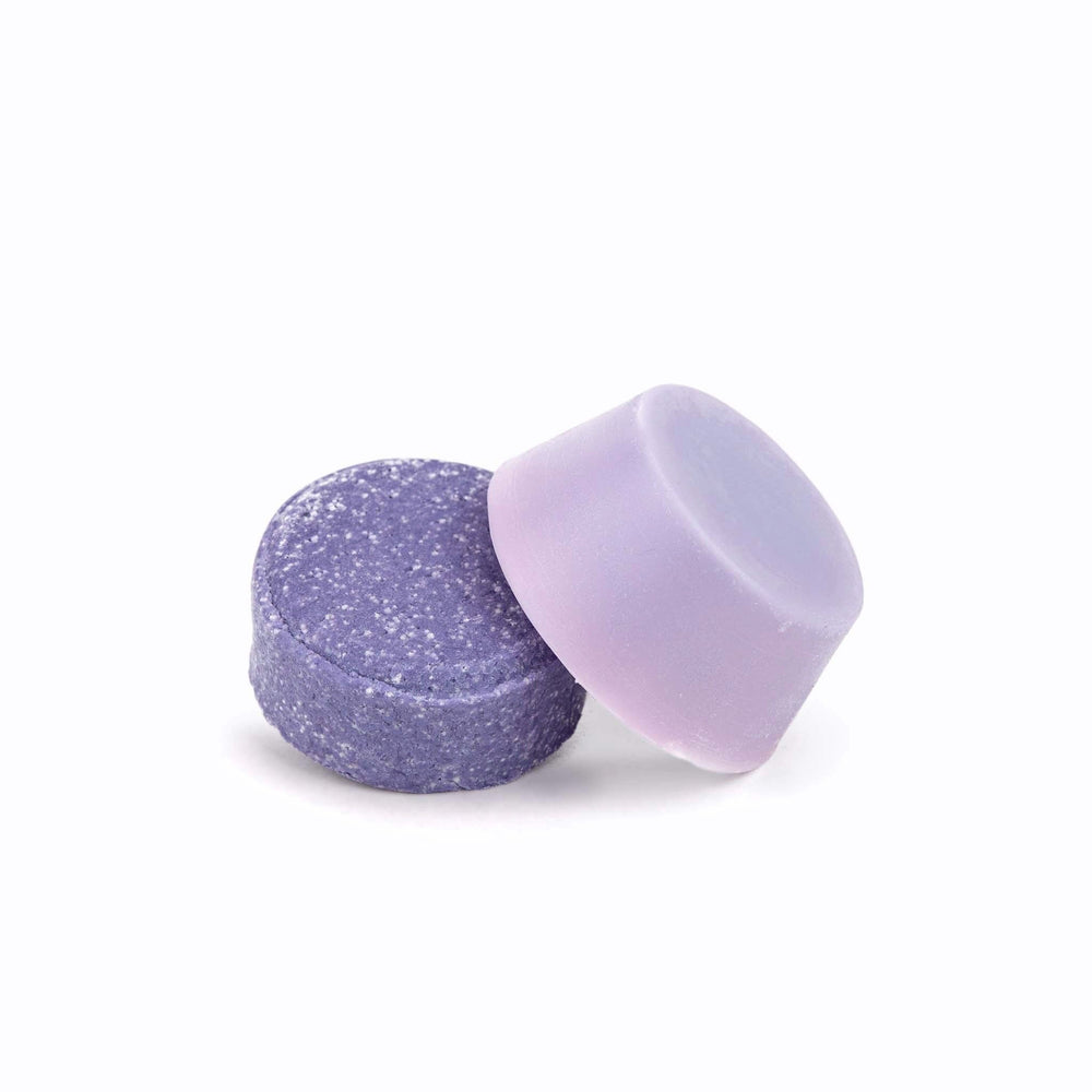 Lavender chamomile rounded small bars of shampoo and conditioner